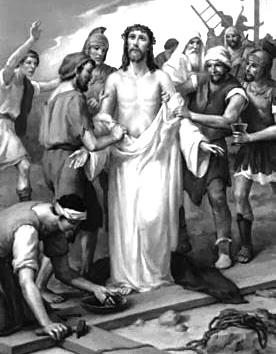 The divine Saviour's clothes are stripped