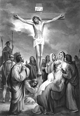 Jesus Christ dies on the cross