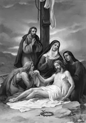 The body of the Messiah in the arms of his Mother