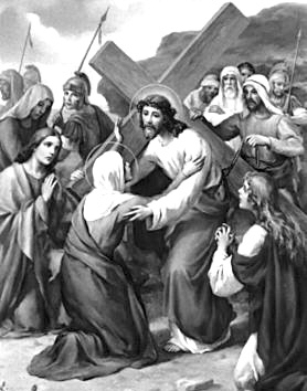 Jesus meets his Mother